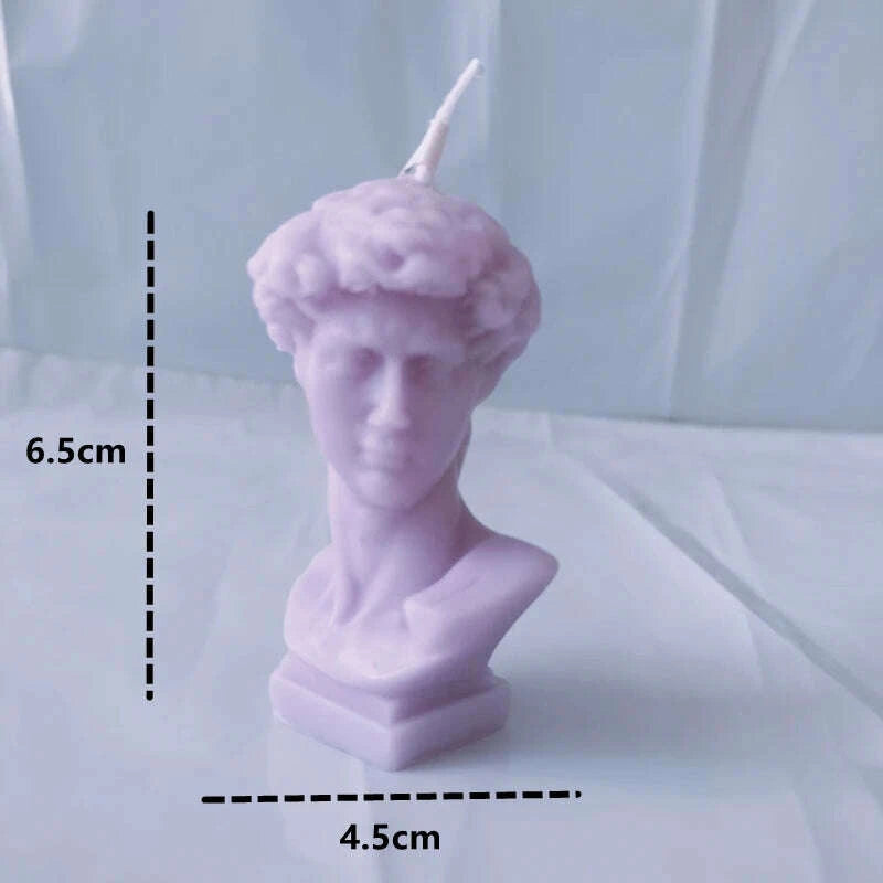 KIMLUD, Fruit scented candles, natural plant scented white tea, lavender, David sculpted Aromatherapy candles 4.5X6.5cm, KIMLUD Womens Clothes