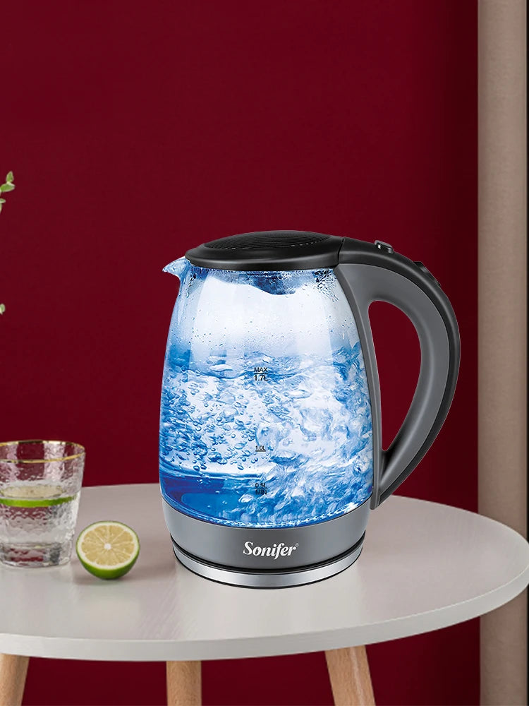 Glass Health Preserving Electric Kettle — Clear | KIMLUD