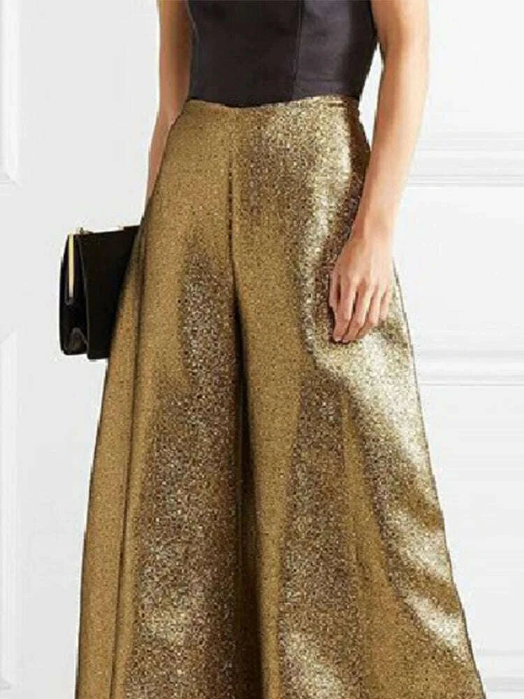 womens-stylish-party-wear-pants-solid-gold-high-waist-a-line-wide-leg-pants-zippered-full-length-trousers-casual-pantskimlud-womens-clothes-35075938