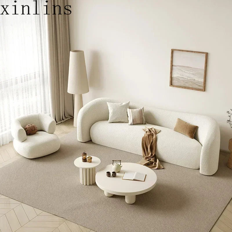 Nordic Minimalist Sofa Sculptural Silhouette And Quiet Confidence — White | KIMLUD