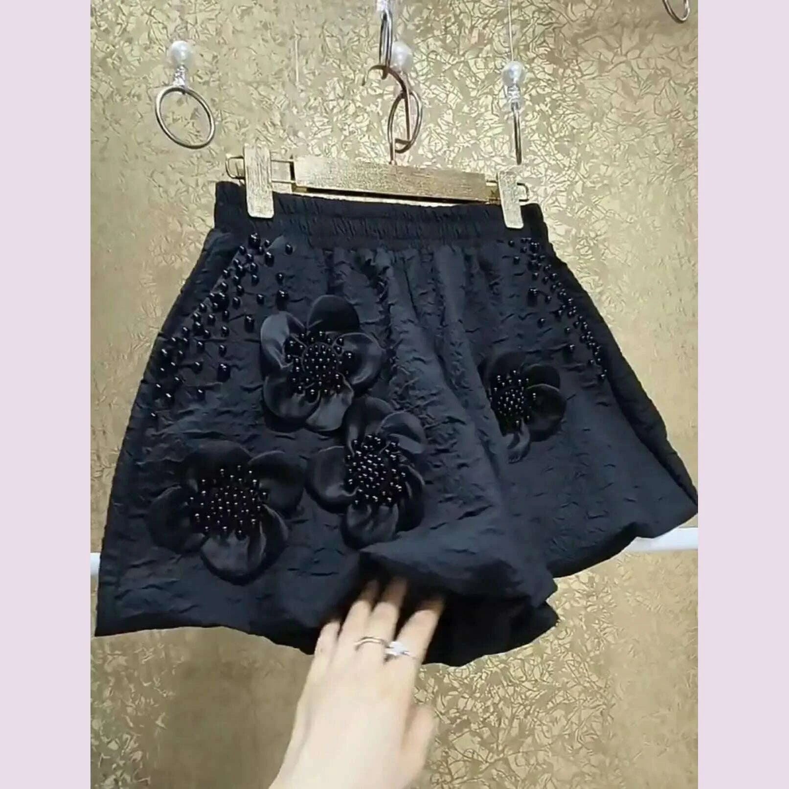 2024-summer-pearls-beaded-flower-stitch-pantalones-cortos-black-wide-leg-shorts-womens-short-pants-elastic-waist-short-trouserskimlud-womens-fashion-34606219