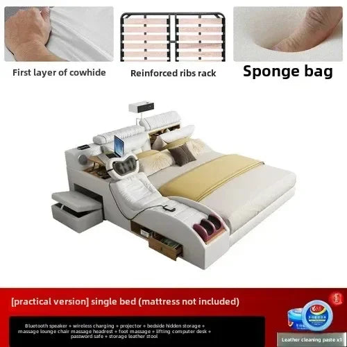 Korean Modern Luxury Bed European Nature Luxury Bedroom Human Bed Design Multifunctional Bedroom Camas King Size Home Furniture