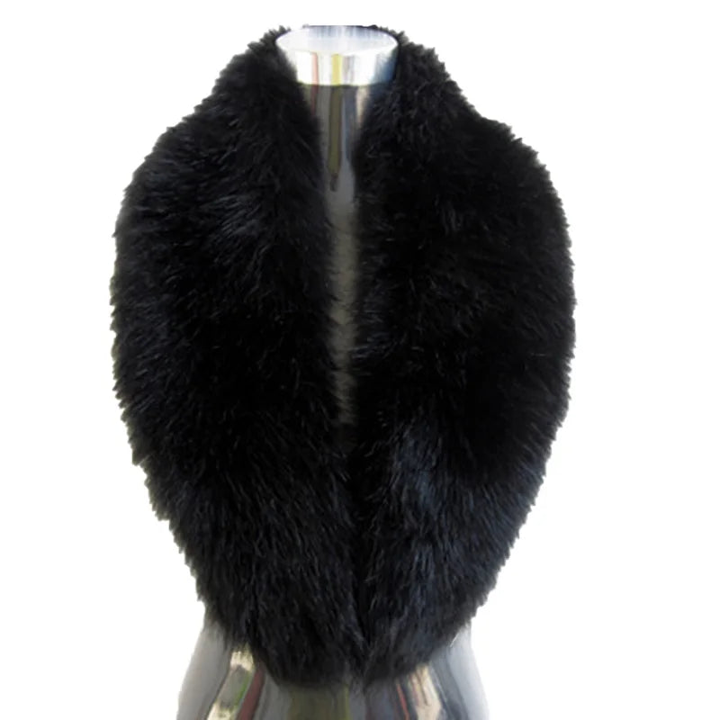 100Cm Artificial Fox Fur Scarf For Women Winter Warm Faux Fur Collar Lady Shawl Woolen Windbreaker Decoration Coat Hat Accessory