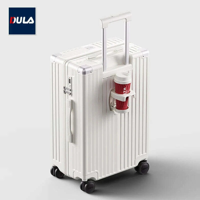 dula-carry-on-luggage-with-cup-phone-holder-hard-shell-rolling-travel-suitcase-with-spinner-wheels-20-24-26-inchkimlud-womens-fashion-34613607