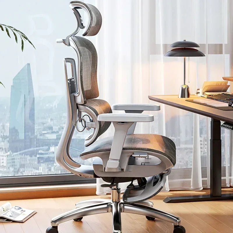 Ergonomic Mesh Office Chair With Wheels — Gray | KIMLUD