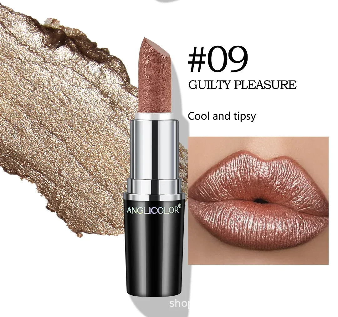 Pearlescent Lip Gloss Long-Lasting Hydrating — Rosy Pearlescent Pink | KIMLUD