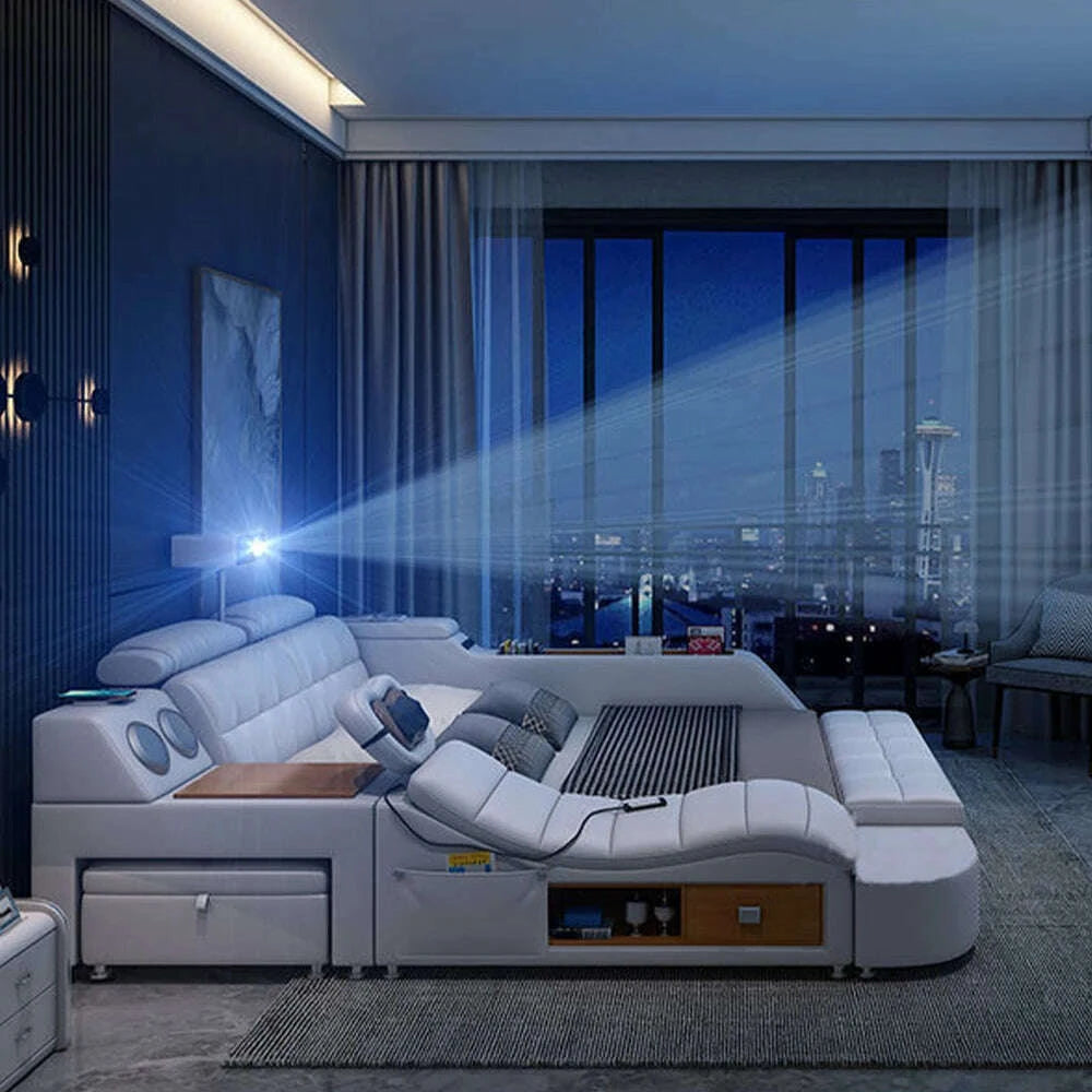 mingdibao-tech-smart-genuine-leather-bed-multifunctional-ultimate-beds-massage-tatami-bed-with-projecter-upholstered-camakimlud-womens-fashion-34604063