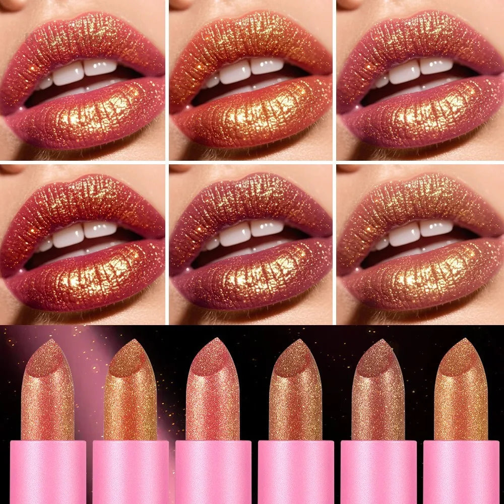 Lipstick – Glitter Waterproof Long-Lasting Finish – KIMLUD