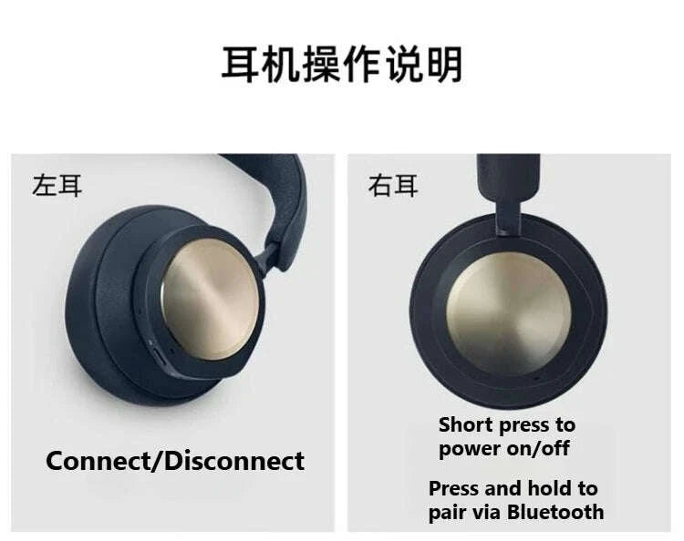 KIMLUD, B&O Beoplay Portal Over-Ear True Wireless Bluetooth Headphones Gaming Headset Active Noise Cancelling (ANC), KIMLUD Womens Clothes