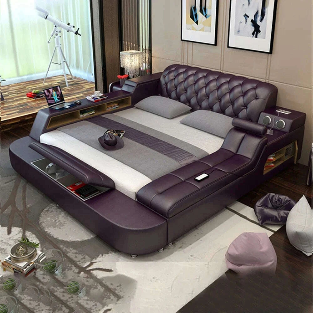 genuine-leather-bed-frame-soft-beds-massager-storage-safe-speaker-led-light-bedroom-cama-muebles-de-dormitorio-camas-quartokimlud-womens-fashion-34603528