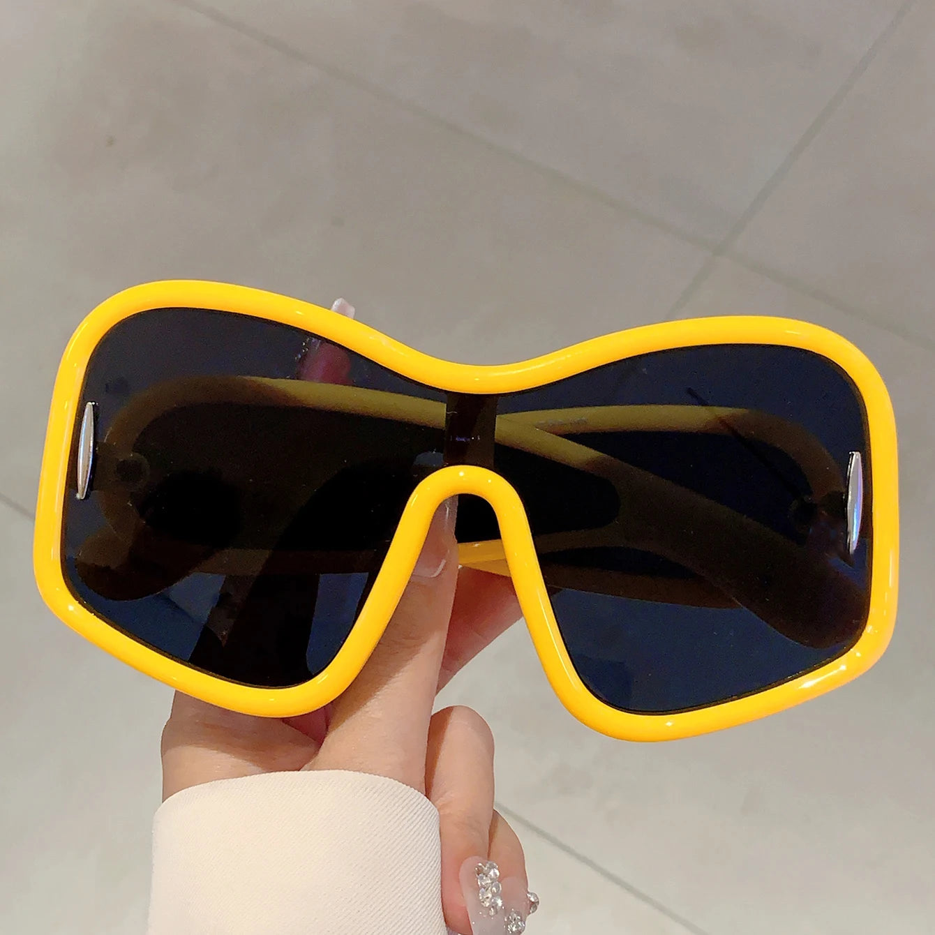 Oversize Square Sunglasses Designer — Green | KIMLUD