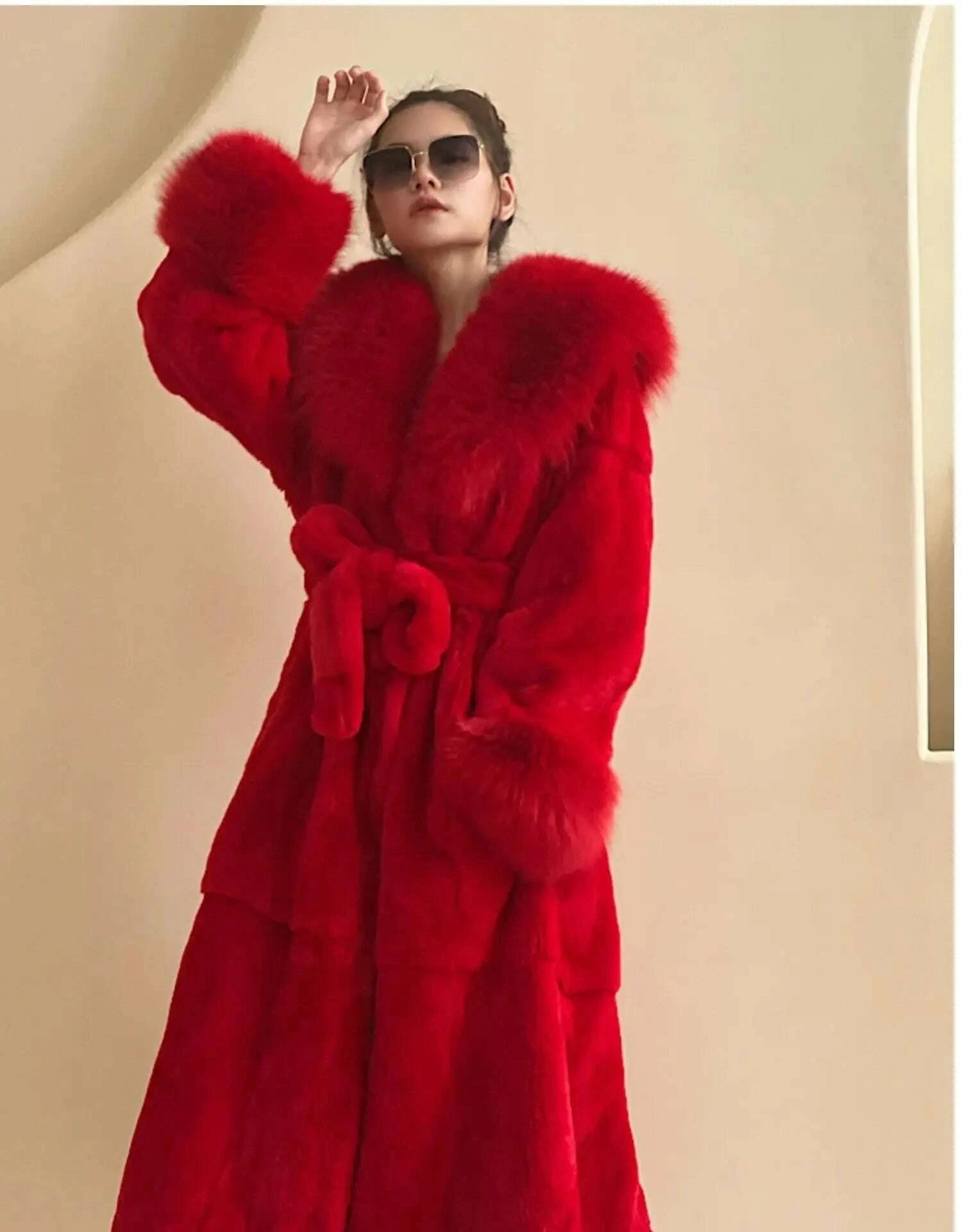 KIMLUD, 2024 Long Mink Coats Women Fur Coats Winter Outwear Faux Fur Jacket Female Long Sleeve Ladies Casual Oversize Fur Coat Parkas, KIMLUD Womens Clothes
