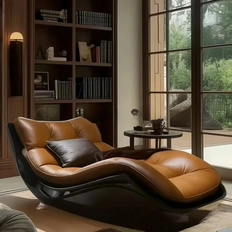 KIMLUD, C Medieval reclining sofa chair study balcony villa leisure single retro lazy sofa, KIMLUD Womens Clothes