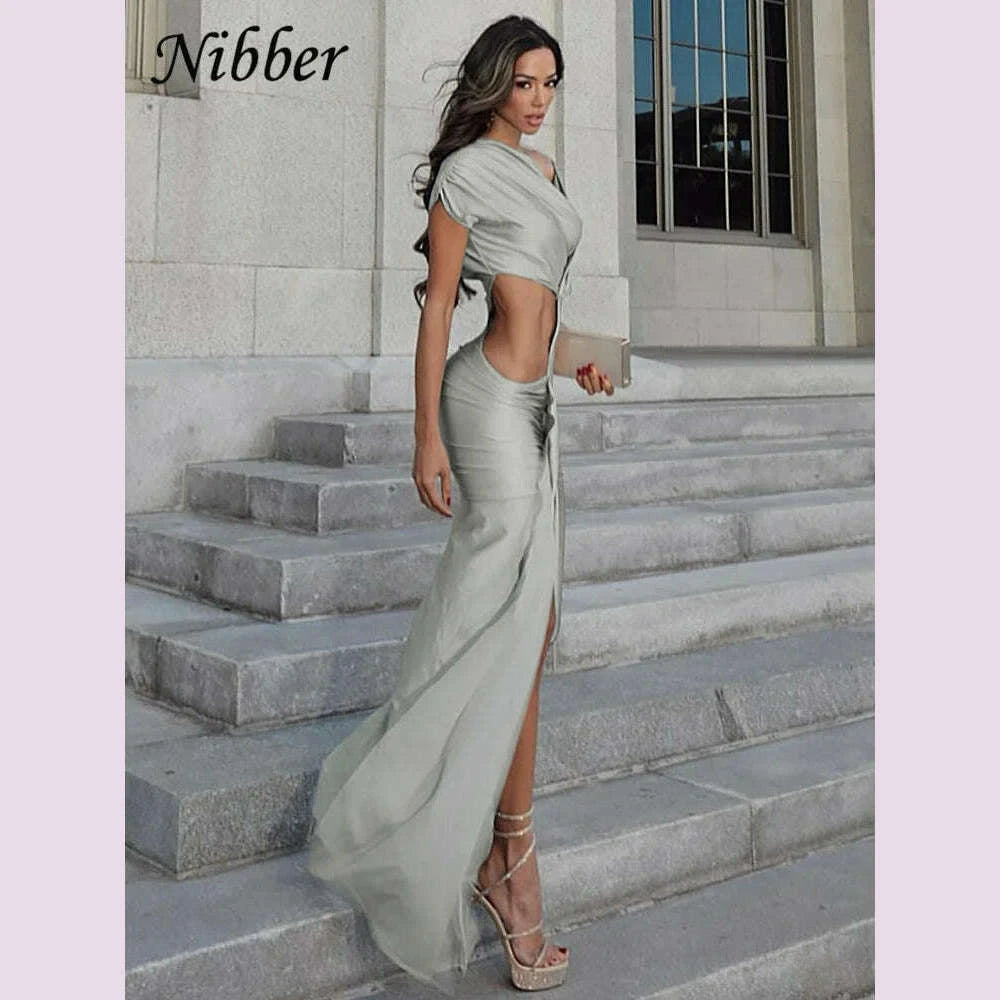 nibber-irregular-hollow-dress-women-ruched-diagonal-collar-shorts-sleeve-waistless-slits-street-trend-temperament-long-bodyconkimlud-womens-fashion-34623904