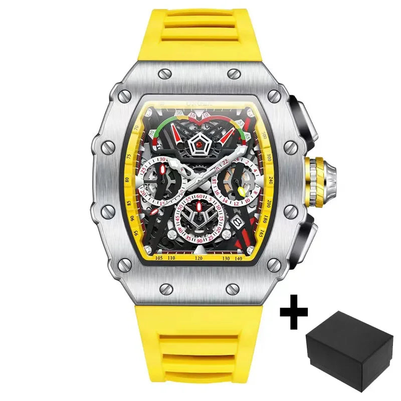 Sport Watch Quartz Chronograph Luminous — Black | KIMLUD