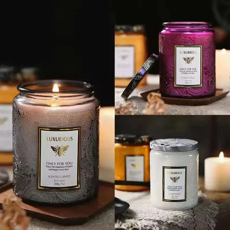 KIMLUD, one Fragrant Candle Cans Room Decoration Soy Wax Smokeless Aroma Low Temperature Romantic Oil Fragrance Velas Birthday Candles, KIMLUD Womens Clothes