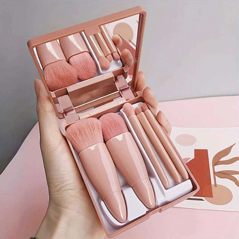 5pcs-portable-makeup-brush-set-with-mirror---foldable-travel-kit-,mini-makeup-brush-set-travel-makeup-brush-set-kimlud-kimlud-33922000