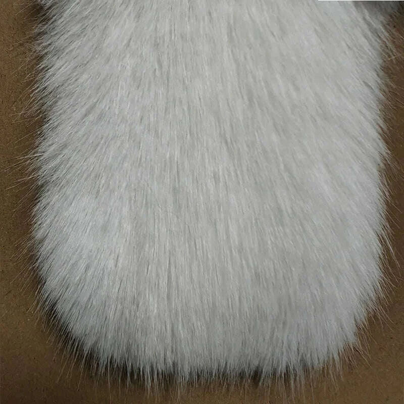 KIMLUD, 2025 Winter Women's Mid-Length Faux Fox Fur Coat Plush Luxe Warm faux fur Trench Elegant Thermal Outerwear Faux Fur Tops, KIMLUD Womens Clothes