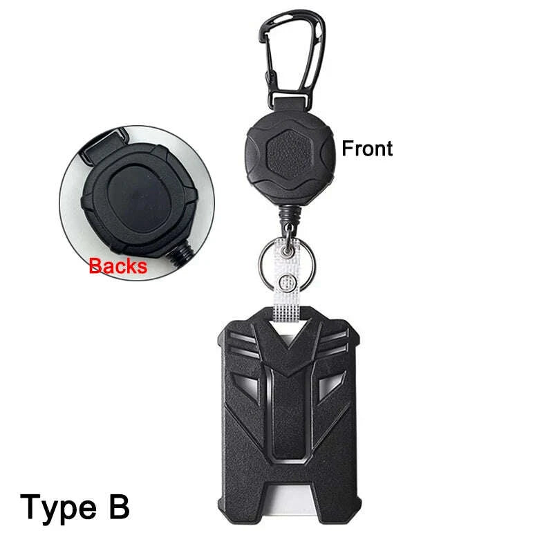 KIMLUD, ID Card Holder Bus Card Cover Case Badge Reel Clip Badge Clip Heavy Duty Badge Clip Retractable Badge Holder ID Badge Holder, KIMLUD Womens Clothes