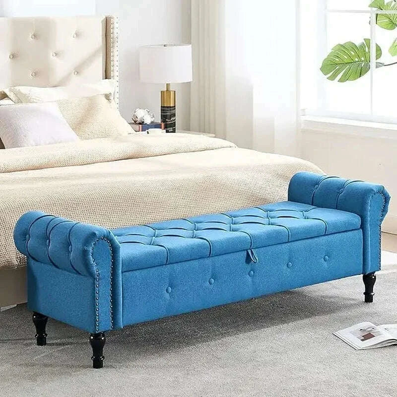velvet-tufted-storage-bench-67-bedroom-end-of-bed-bench-king-size-with-rolled-arms-button-ottoman-benchkimlud-womens-fashion-34604692