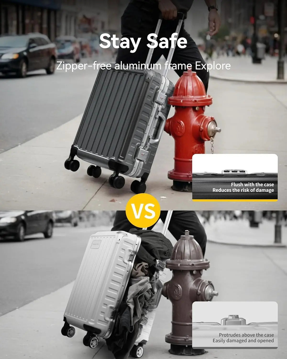 Spinner Luggage Sets Hard Shell Polycarbonate Suitcase Sets 2 Piece 20 28