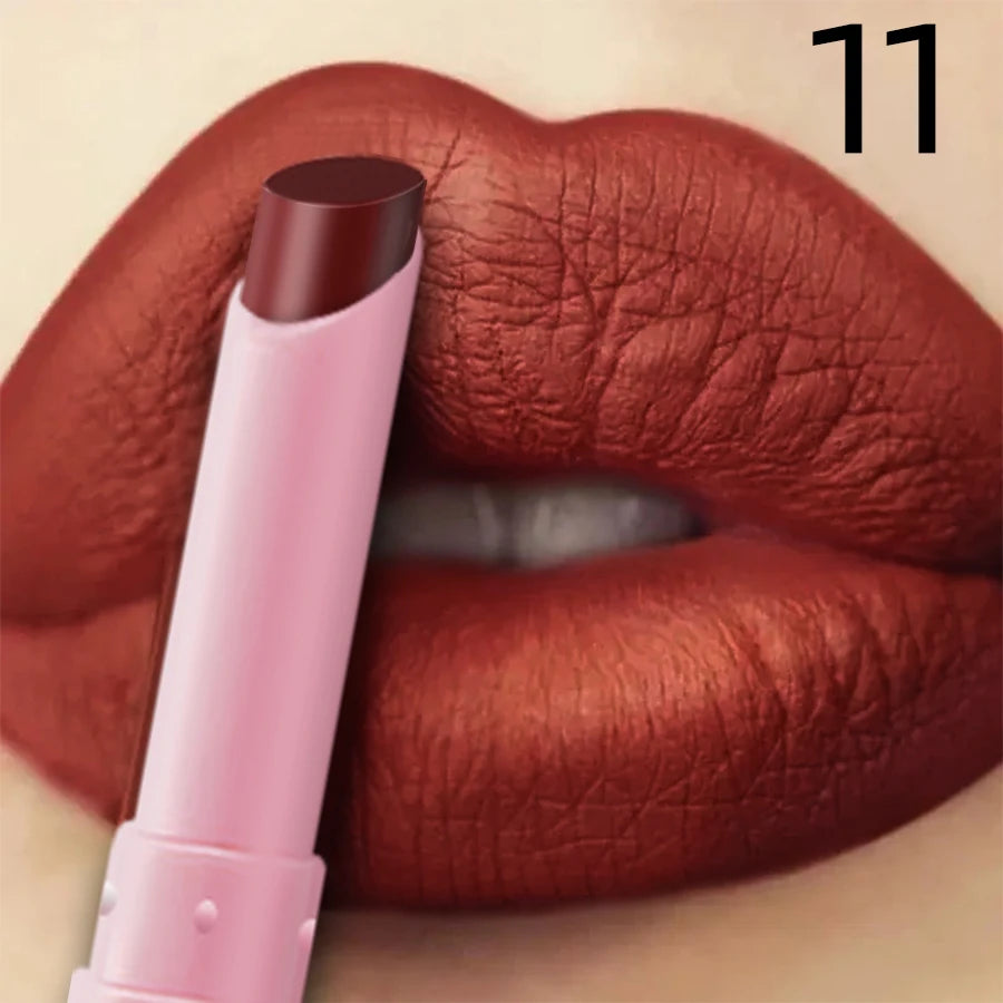 15 Color Cigarette Velvet Matte Waterproof Lipstick Long-lasting Lip Gloss Lip Makeup Red Brown Pink Lip Liner Pen Lip Tint