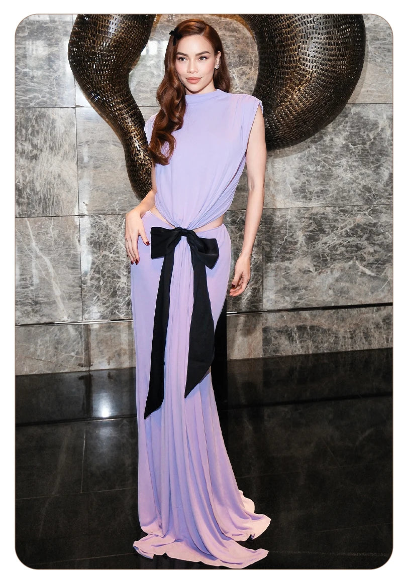 Mermaid Dress – Backless – Mermaid Silhouette – Purple | KIMLUD