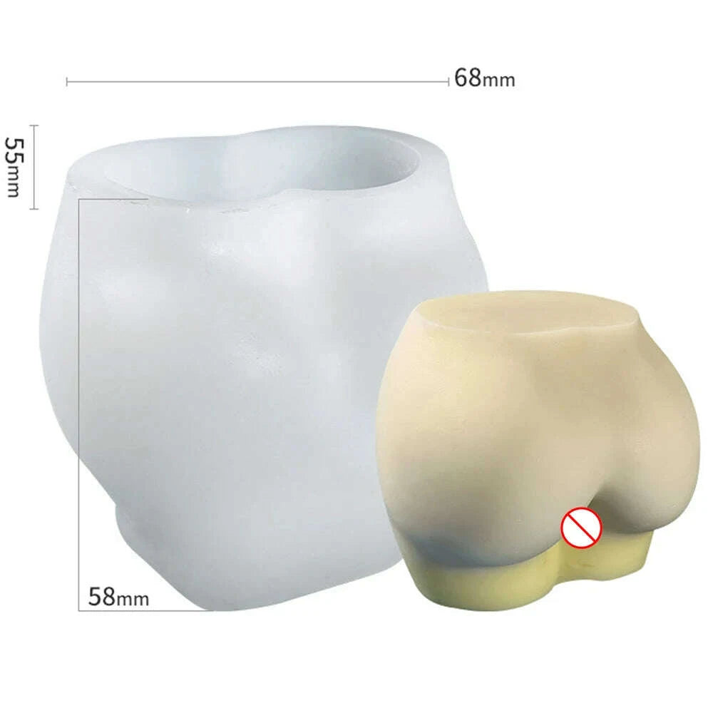 KIMLUD, 3D Body Silicone Candle Mold DIY Creative Men Women Human Plaster Epoxy Resin Aromath Soap Molds Art Craft Home Decoration, KIMLUD Womens Clothes