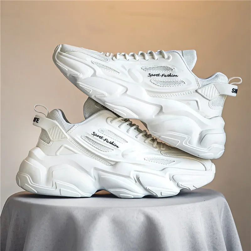 Breathable Mesh Sneakers Sport Walking — Black | KIMLUD