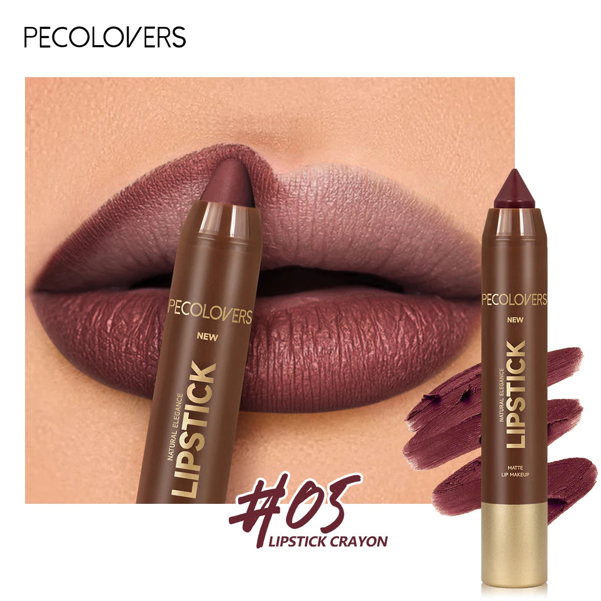 Fine Tip Lip Liner Pen Soft Mist Matte Finish — Brown Red | KIMLUD