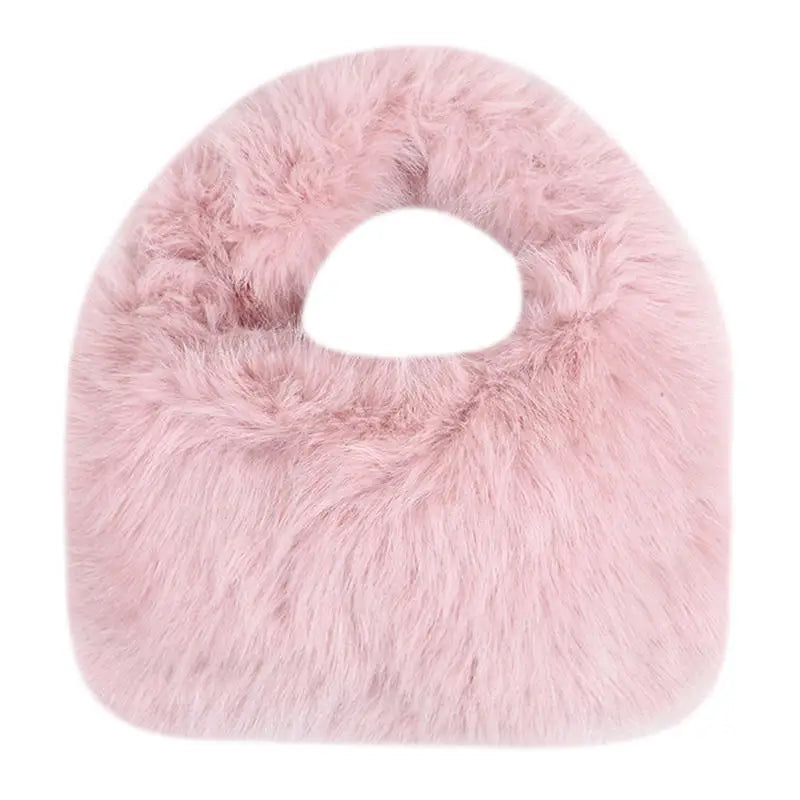 Winter Soft Plush Half Moon Bag Faux Fur Party Clutch Bag Lady Handbags Fluffy Female Winter Purse Casual Tote Bag 1-5PCS