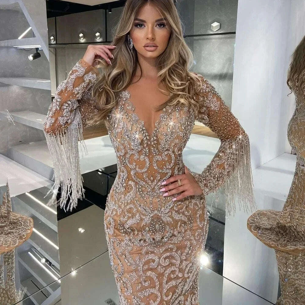 2025-new-spring-cross-border-womens-evening-dress-long-sexy-elegant-fringed-gold-sprinkled-mermaid-gown-for-weddingkimlud-womens-clothes-35081787