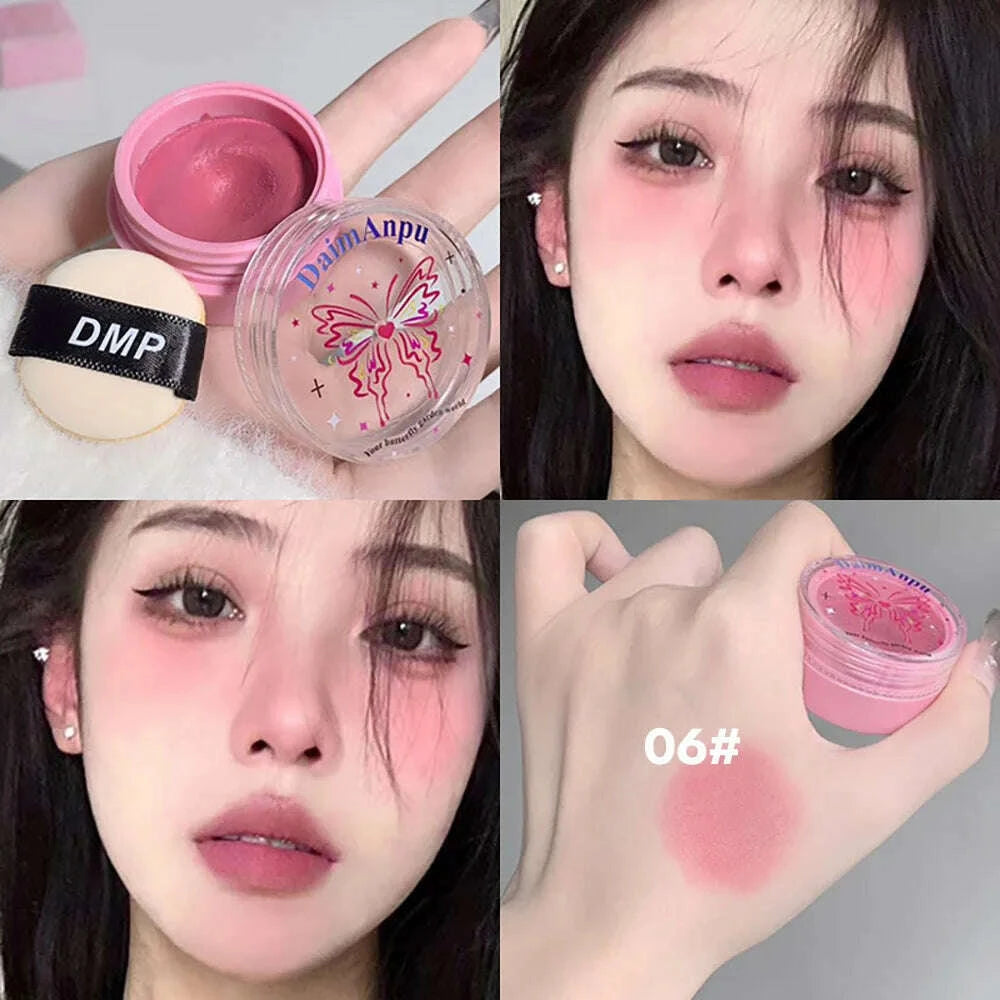 airy-blush-clay-pigmented-powdery-cream-blusher-daimanpu-long-lasting-tender-look-uplifting-color-matte-girlish-blushkimlud-womens-fashion-34599150