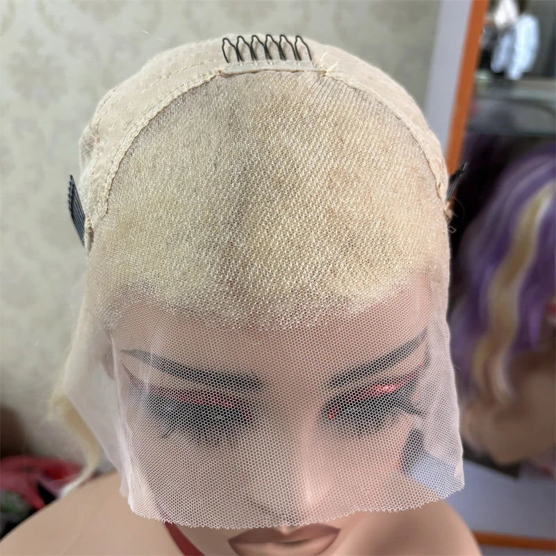 Dirty Ash Blonde Lace Front Wig Fashion Blond Wig Natural Roots 100% Real Hd Synthetic Blend Human Hair Wig Glueless Wear and Go