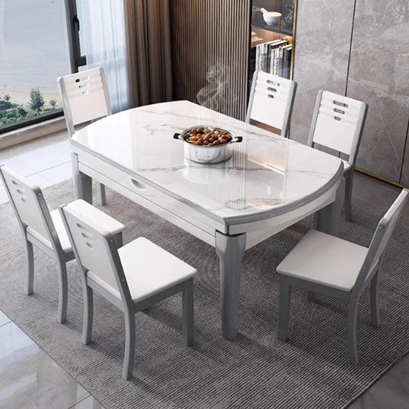 Minimalist Nordic Extendable Dining Table — Gray | KIMLUD