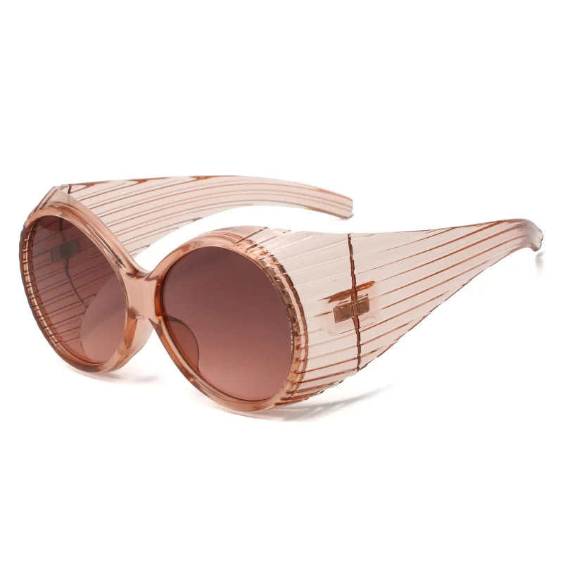 Punk Polycarbonate Solid Sunglasses — Black | KIMLUD