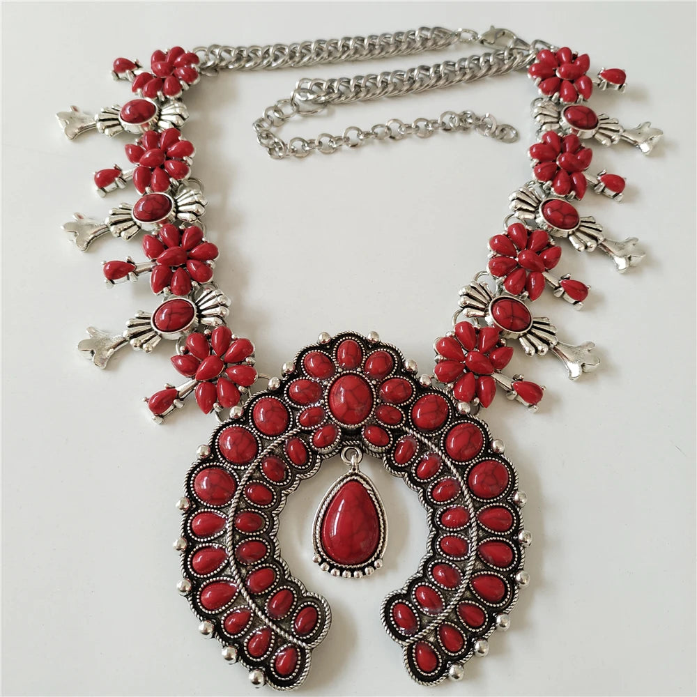 Jewelry Set – Boho Ethnic Turquoise – Resin – Turquoise | KIMLUD