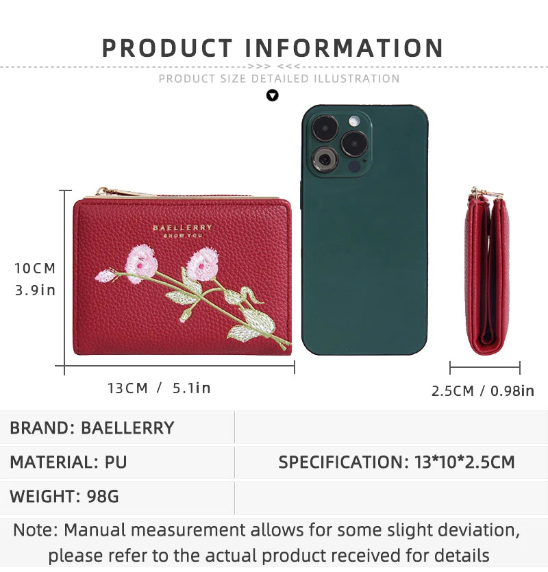 Baellerry New Short Women Wallets Simple Card Holder Zipper Female Coin Purse High Quality Slim Card Bag For Girls