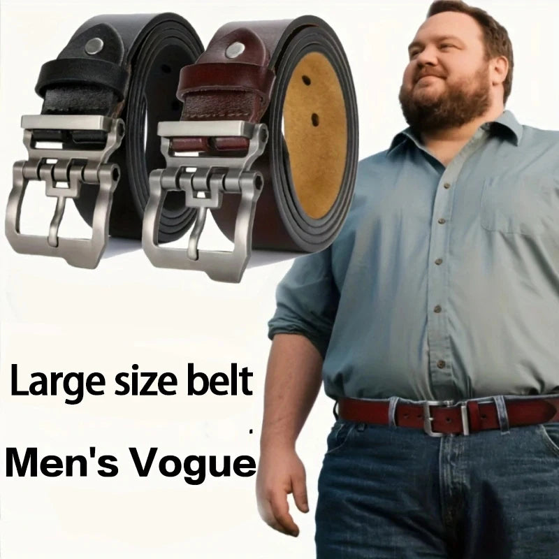 New Large Size 110-165cm Men's Faux Leather Belts Adjustable Leisure Formal Waistband for Jeans Pants Perfect Father's Day Gifts