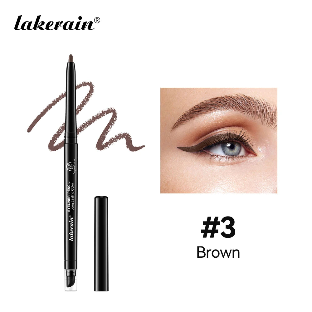 Waterproof Eyeliner Pencil Long-Lasting High color development Double-head design Built-in applicator pencil sharpener Eyeliner
