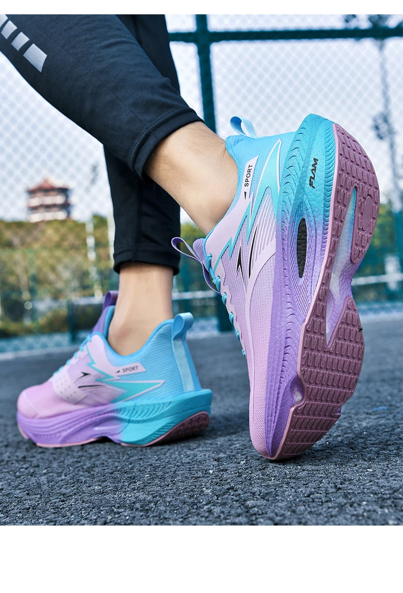 Men Sports Running Shoes Casual Marathon Breathable Lightweight Women's Comfortable Athletic Nonskid Walking Sneakers Outdoors