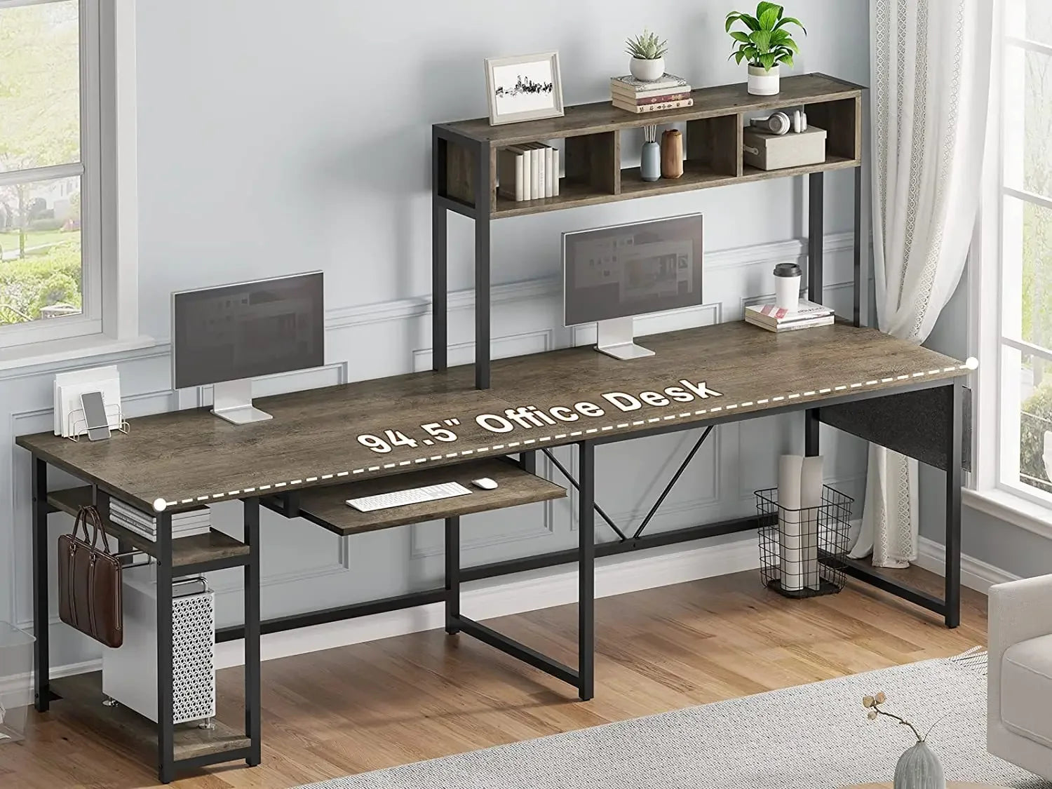 -Factory Furniture Wholesale Customization Large Cheap L-Shaped Simple Computer Desk With Shelf For Office Home