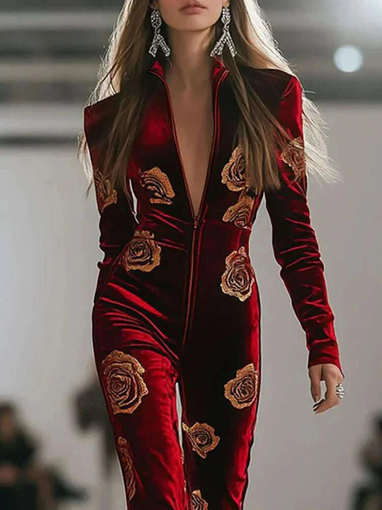 elegant-velvet-zipper-jumpsuits-for-women-floral-printed-decor-long-sleeve-jumpsuit-romper-outfits-2025-autumn-female-chic-suitskimludkimlud-35558528
