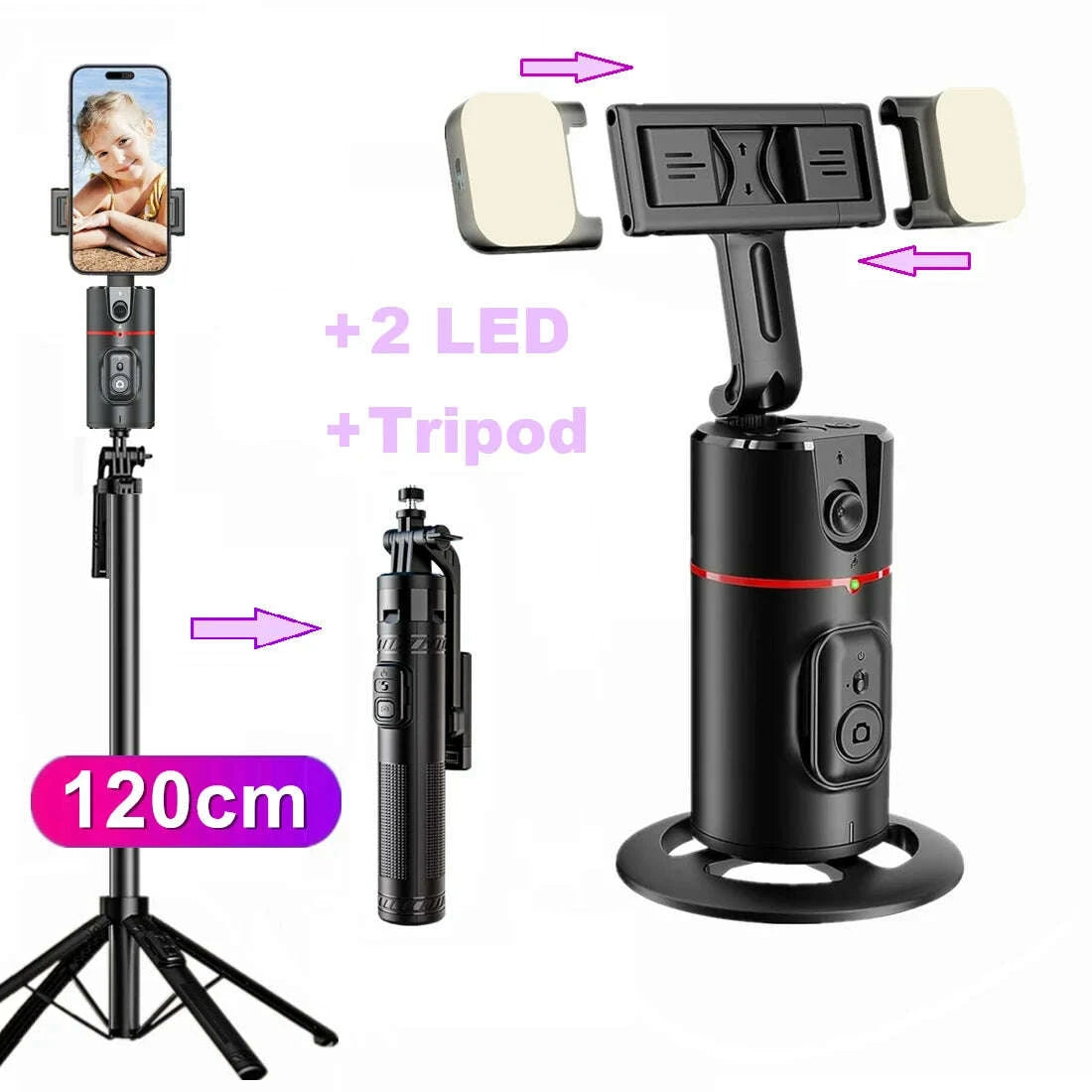 auto-face-tracking-tripod-360°rotationno-app-gesture-recognition-phone-camera-mount-smart-shooting-phone-holder-for-live-videokimludkimlud-35561946