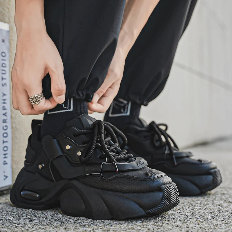 Men's Casual Shoes – Height Increasing – Low-Top Lace-Up | KIMLUD