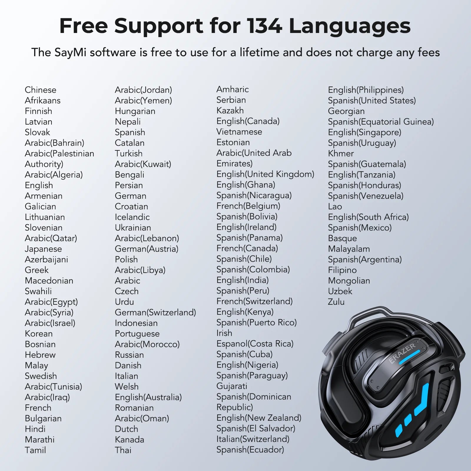 Sleek AI Translator Earbuds X8 With Low Latency Gaming Bluetooth 5.4 — Black | KIMLUD
