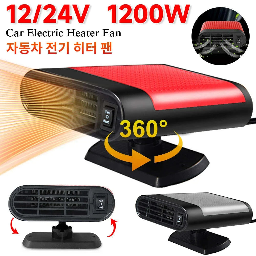 KIMLUD, 1200W Car Heater 12V/24V Electric Cooling Heating Fan Electric Heater Fan Windshield Defogging Demister Defroster Car supplies, KIMLUD Womens Clothes