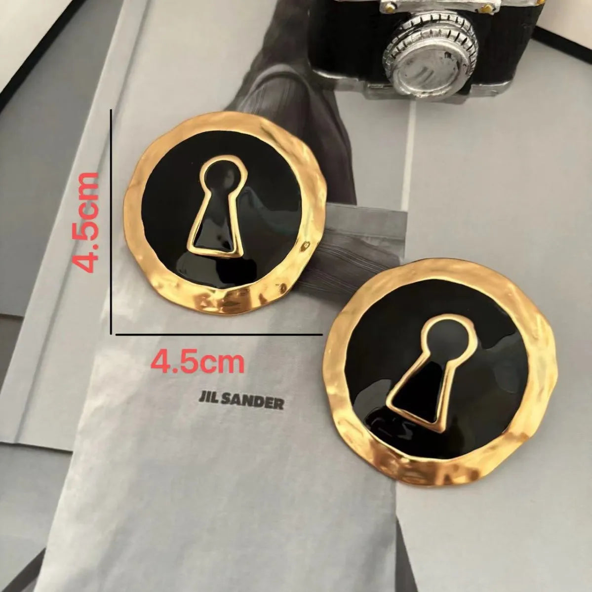 18K Gold Plated Copper Stud Earrings — Gold | KIMLUD