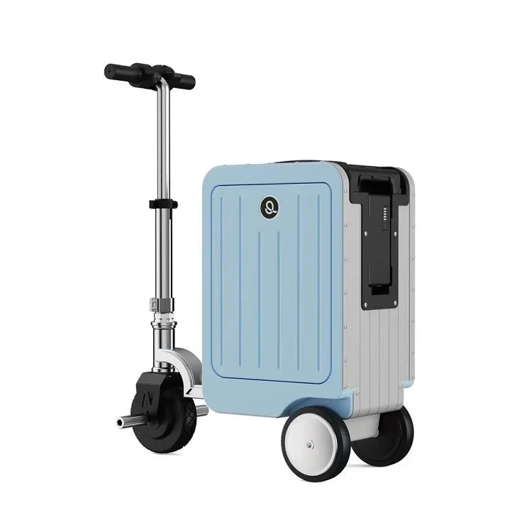 Aluminum Rideable Luggage 20-Inch Carry-On Cruise Mode — Soft Pink | KIMLUD