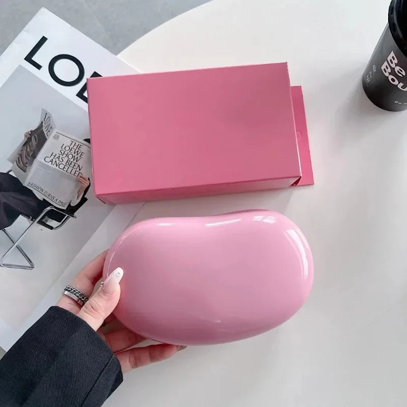 Original Luxury Woman Cosmetic Mirror Lipstick Blush Lip Gloss Portable Soft Silicone Storage Bag Toast Ribbon Gifts Cover